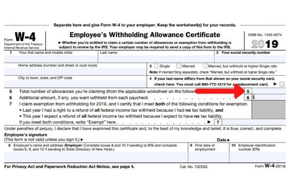 How To Fill Out The New W 4 Form Arrow Advisors 0756