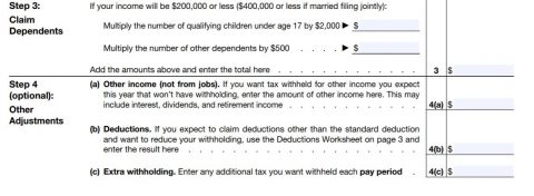 How To Fill Out The New W-4 Form - Arrow Advisors