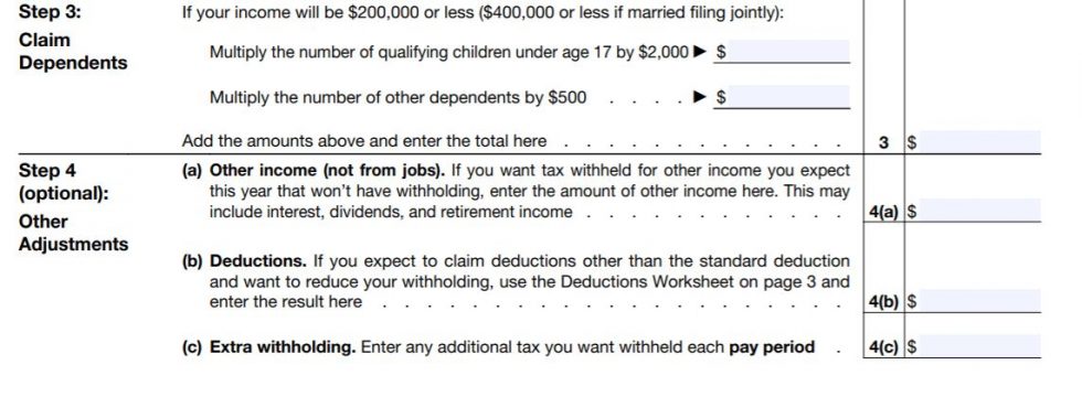 How to Fill Out the New W-4 Form - Arrow Advisors